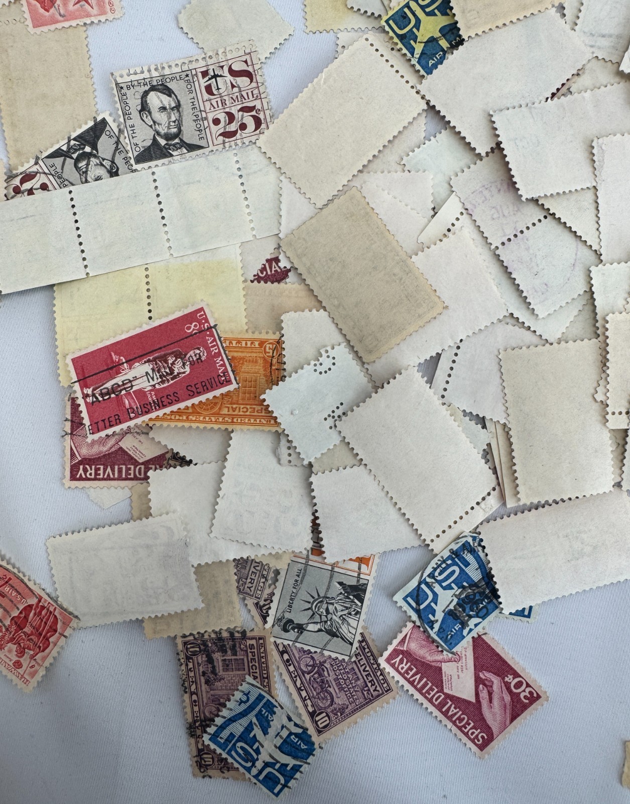 Vintage US Air Mail Special Delivery Stamp Lot 1950s-1960s Used Commemeratives
