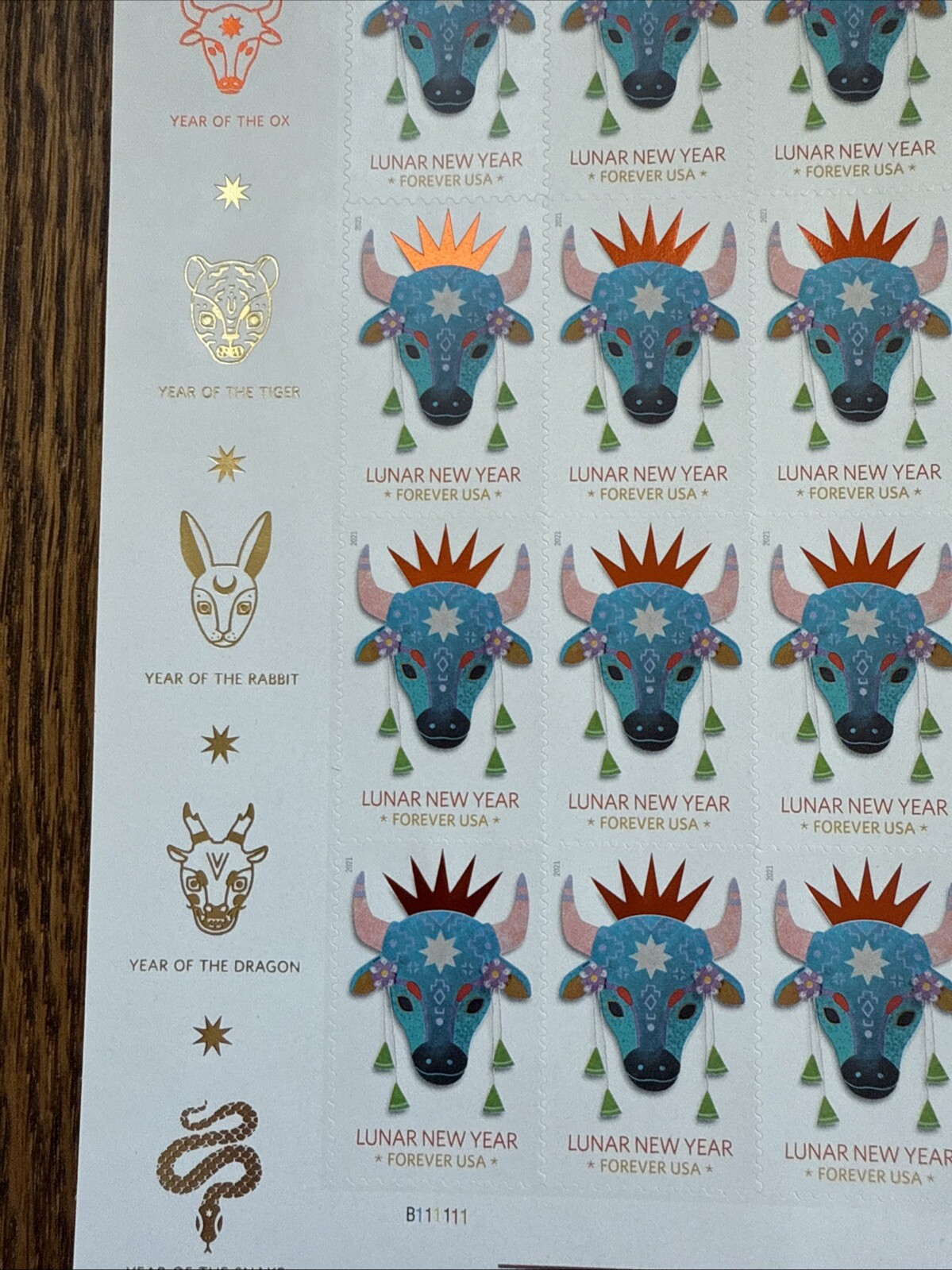 2021 LUNAR NEW YEAR OF THE OX Sheet of 20 Forever Stamps MNH #5556