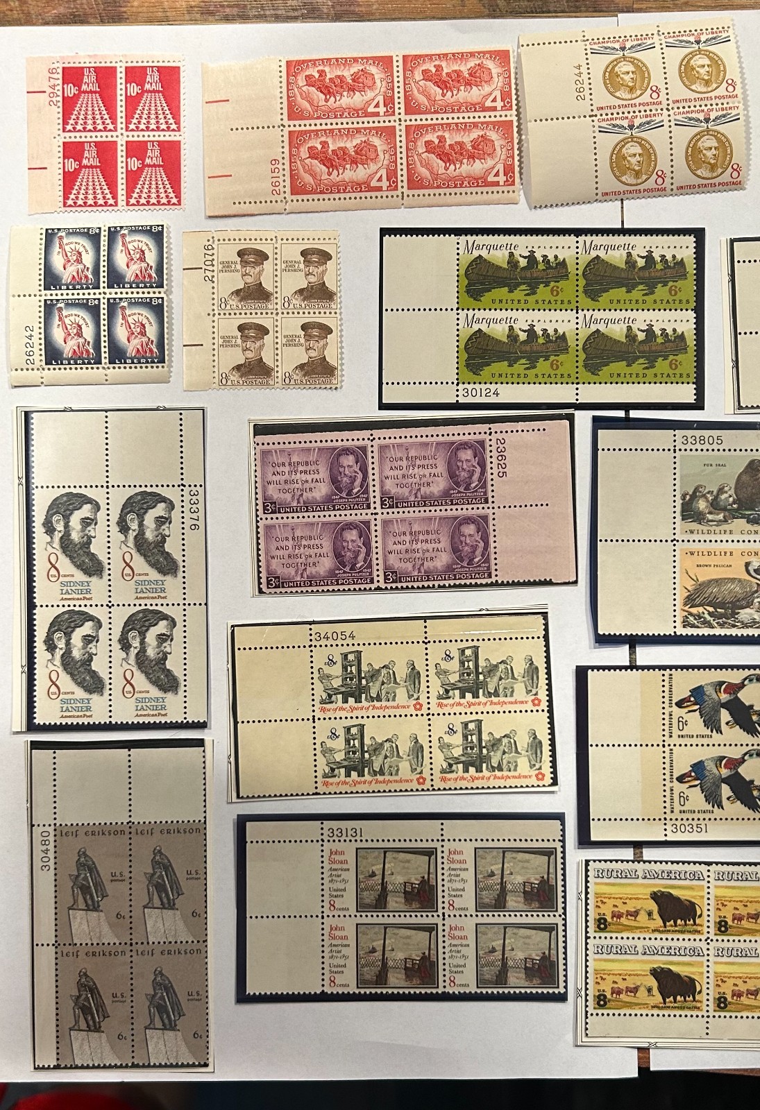 Vintage, Mint state US Postage Stamps, over 140+ Stamps!! See Description.