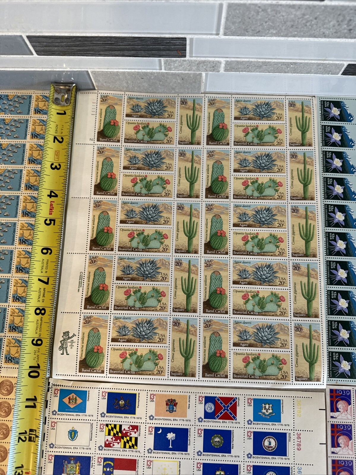 US Stamps Postage Sheets 6 Full Unused Mint Condition