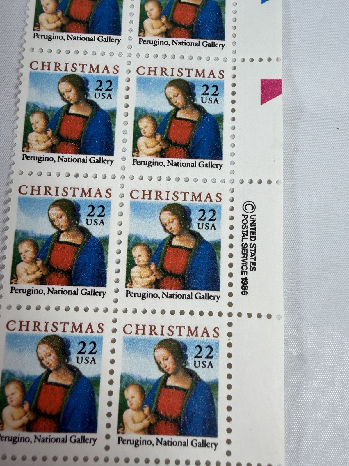 Lot of 164 Vintage Unused Christmas Stamps MNH Blocks 8¢–22¢ Mixed Designs