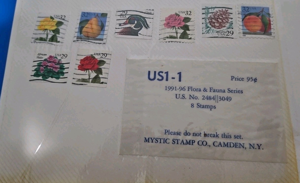 Mystic Stamp Co. 1991-1996 Flora Fauna Series Us Postage 2484 3049