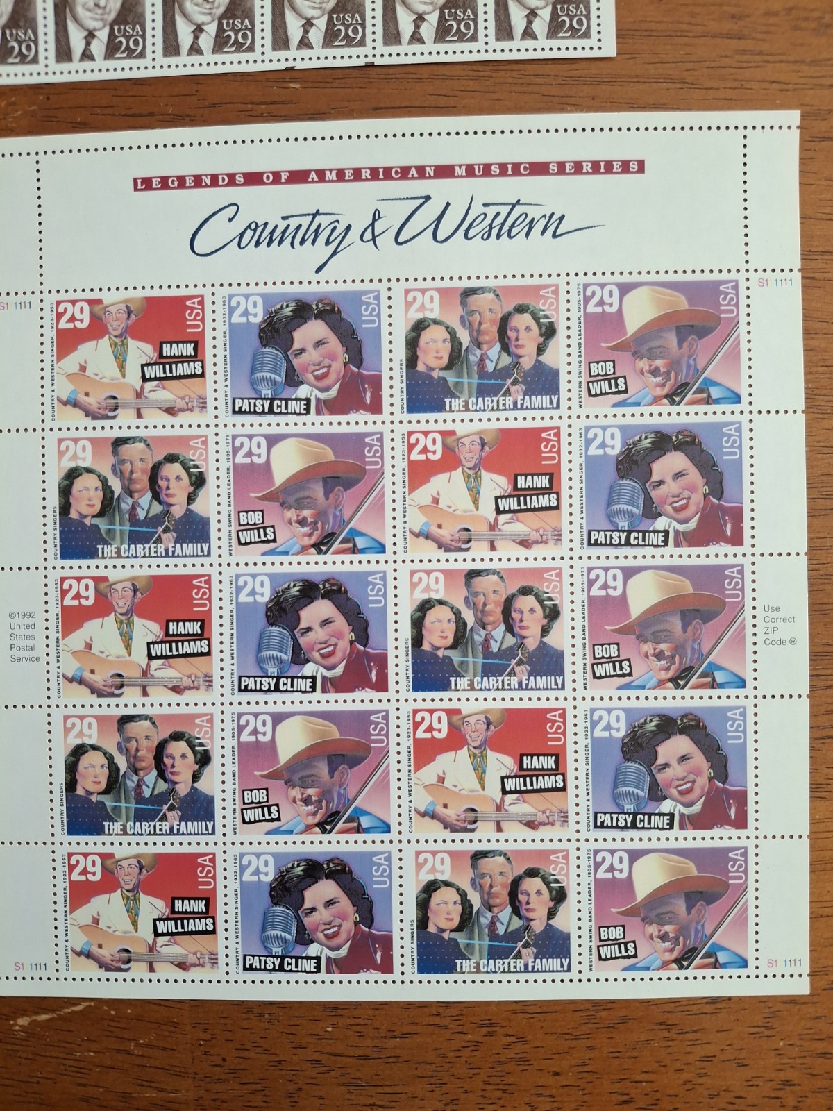 Five (5) Sheets 180 Stamps of Assorted Mixed Designs of 29¢ US Postage Stamp 3