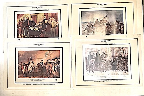 SCOTT 1686-89 4pc SET 4 BICENTENNIAL SOUVENIR SHEETS Mounted Harris Pgs $3s+hUS