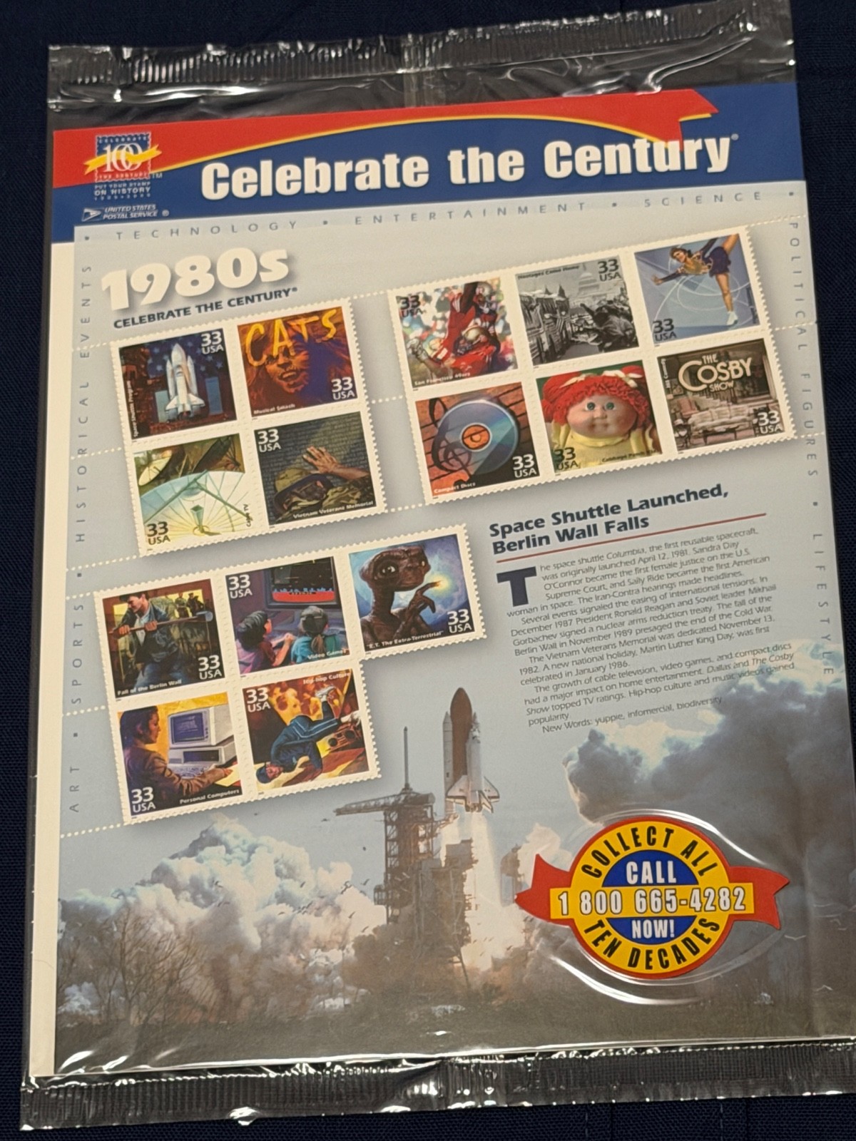 CELEBRATE THE CENTURY 1900-1990. Complete 10 Sheet Set US Stamps USA -unopened