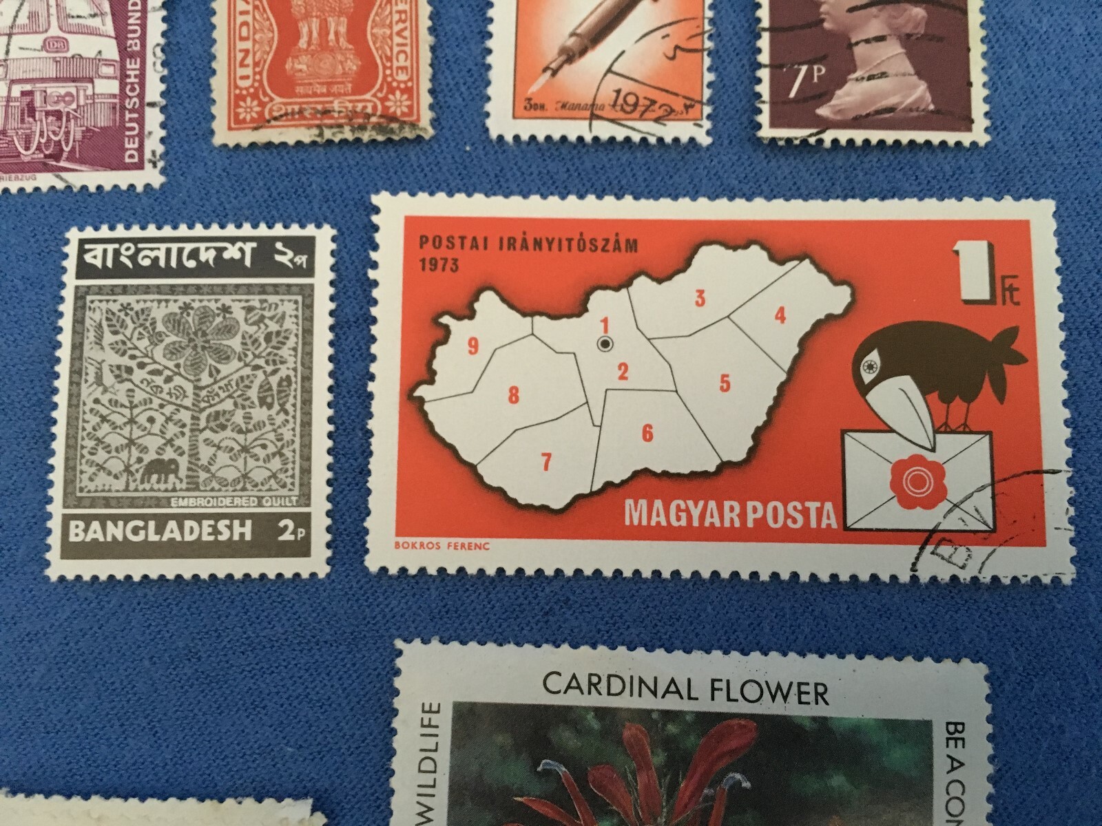Vintage Collection of Stamps primarily from 1970s