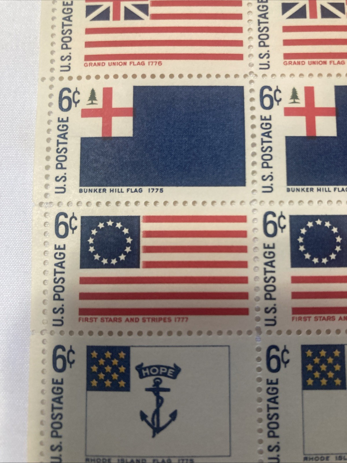 USA Flag Stamps, 6c, 50 Stamps