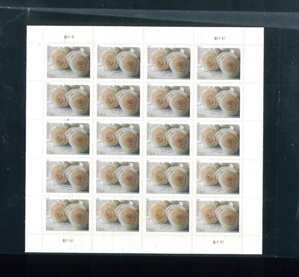 United States Wedding Roses Forever Postage Stamp #4520 Full Sheet
