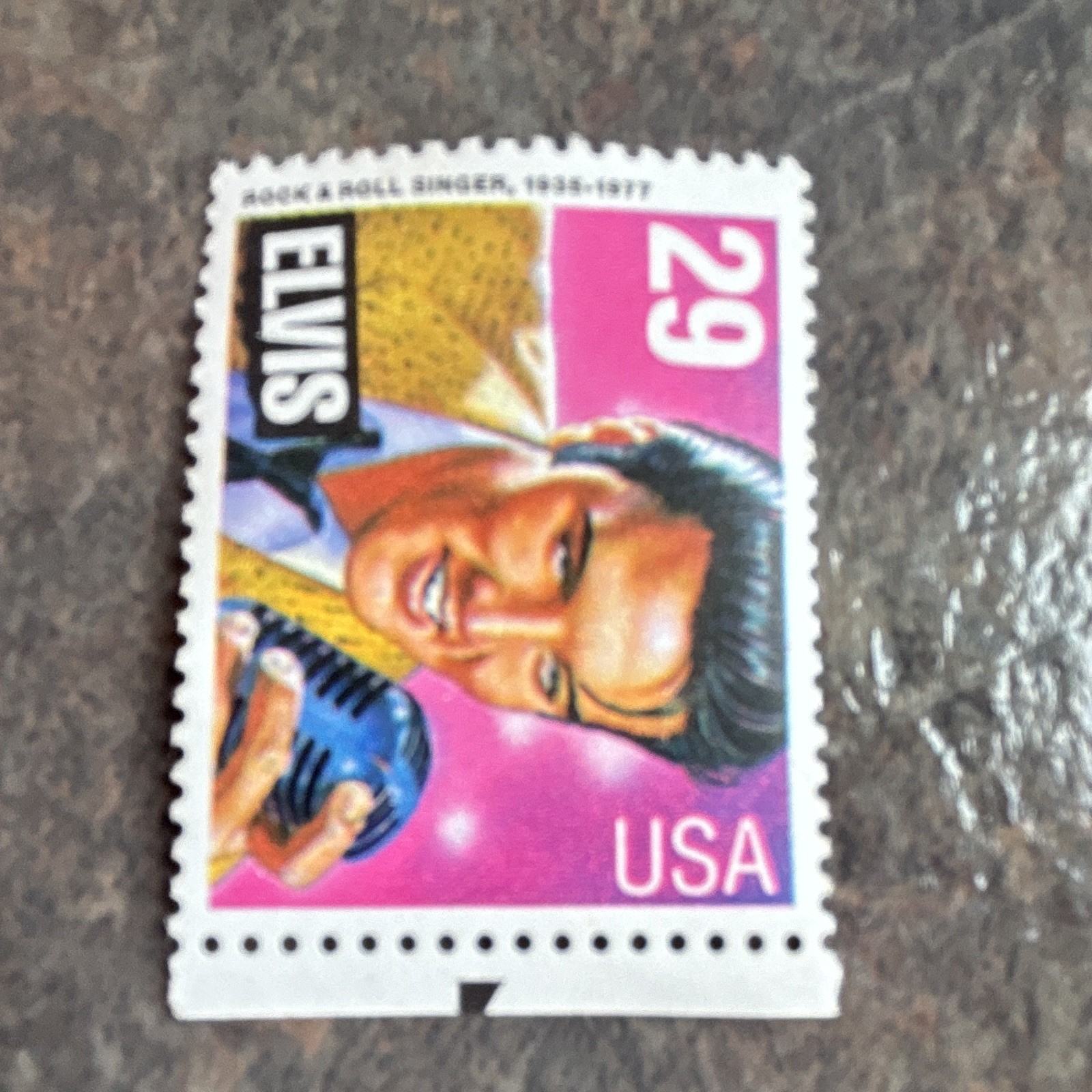 United States 29 Cent Elvis Presley Multicolor Postage Stamp