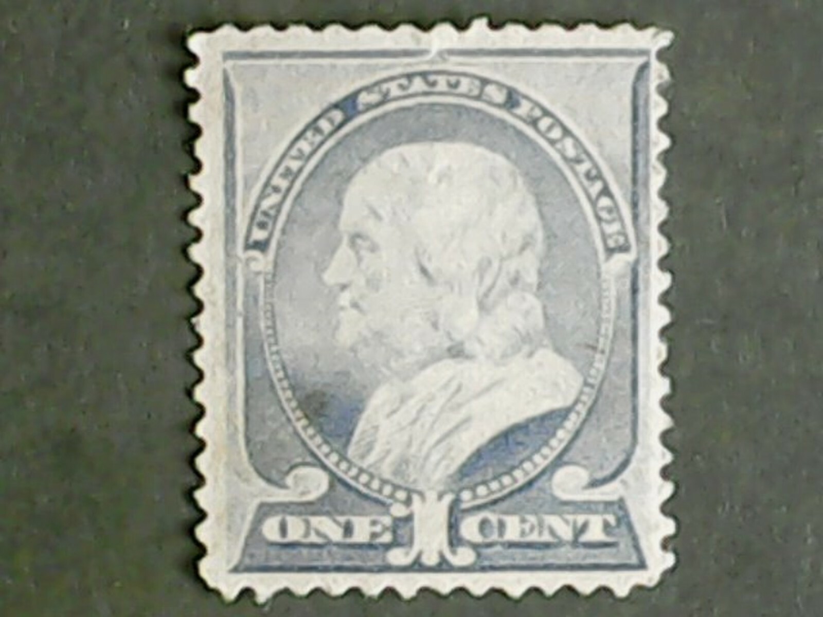 1887 New One Cent Franklin U.S. Postage Stamp [Hinged]