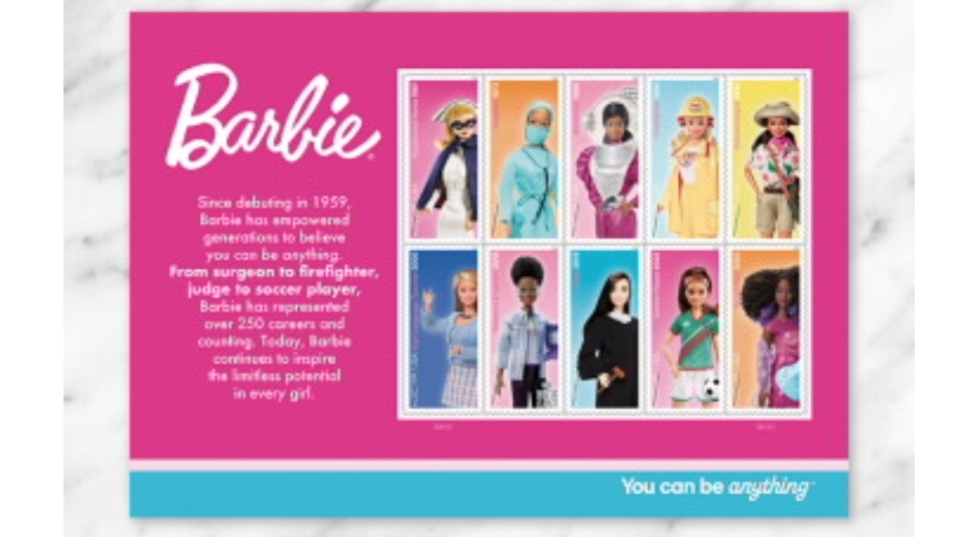 PRE-SALE Barbie Collectors Edition (2026) Forever Stamps – 10ct BARBIE dolls