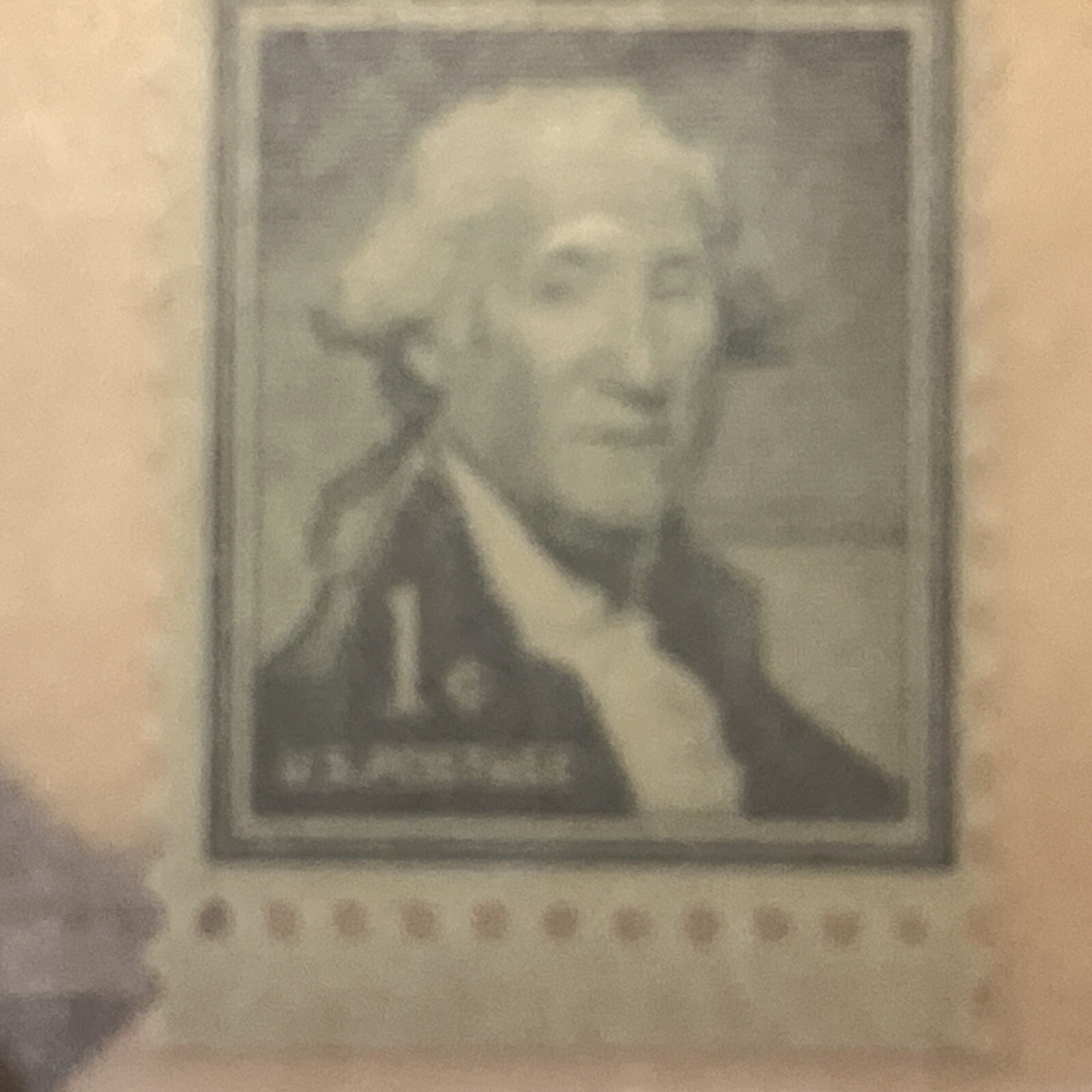 George Washington 1 Cent Rare vintage Stamp Green United states postage 1954