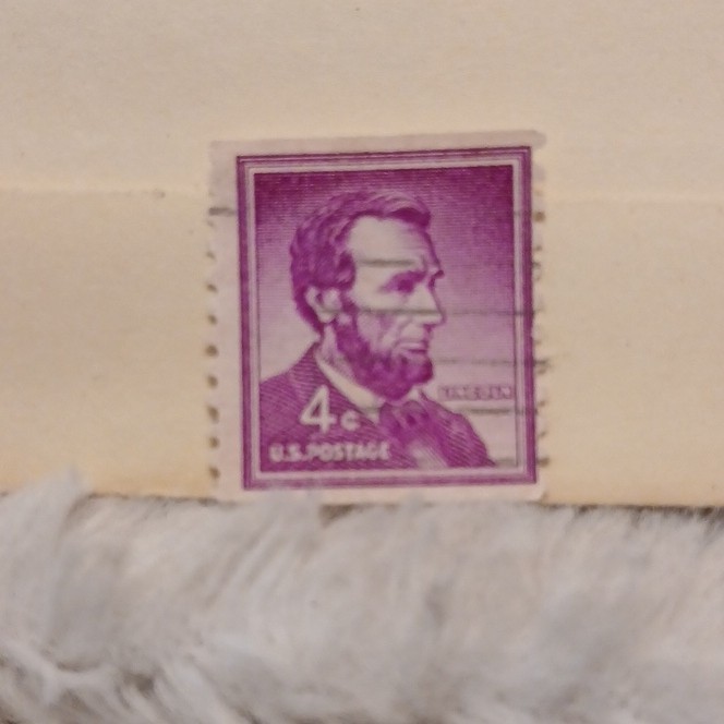 4 Cent U.S. Postage Stamp Used Single Purple Historical Figures