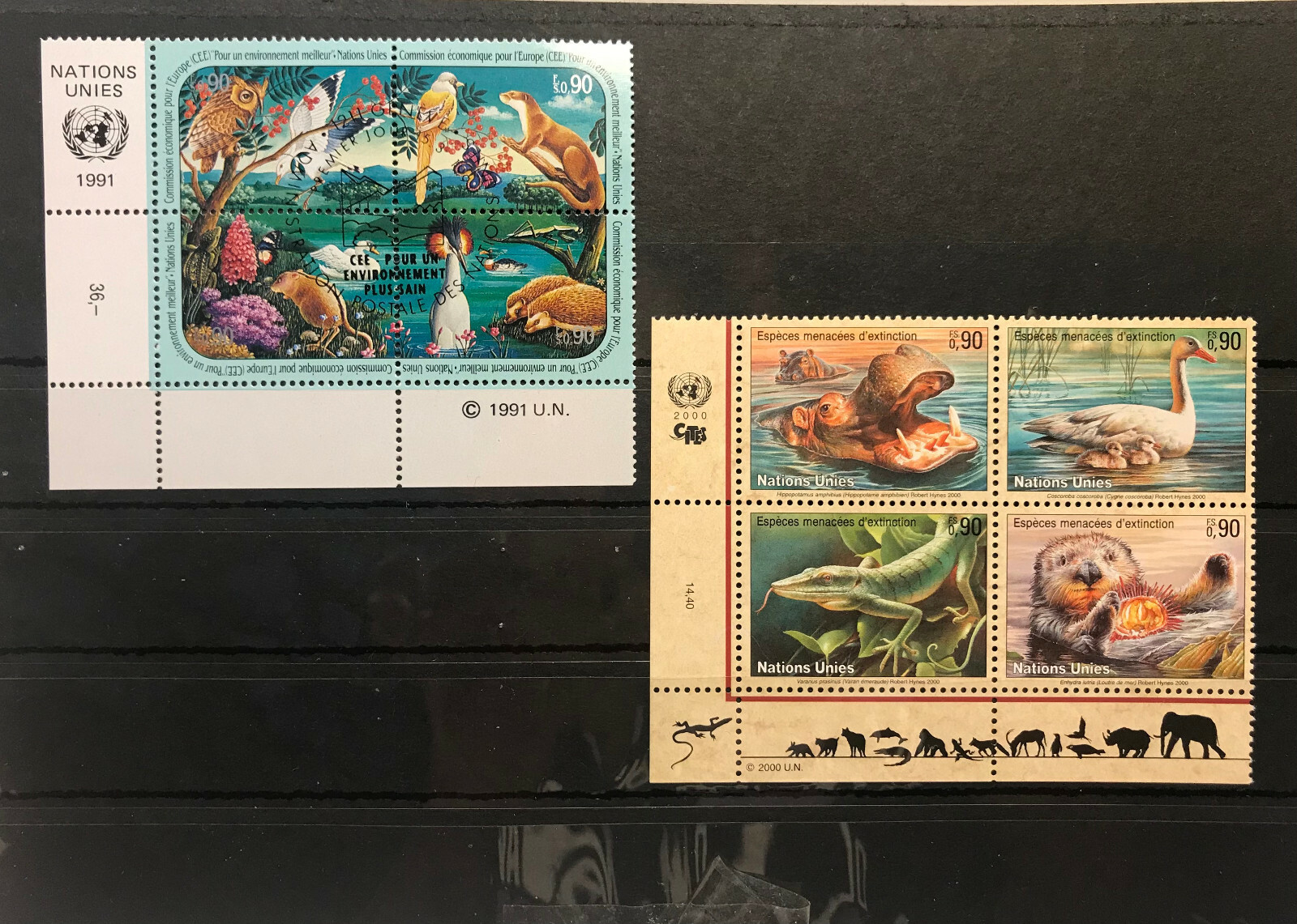 United Nation stamps from the 90’s and 00’s, Geneva Issuing Office, Nature topic