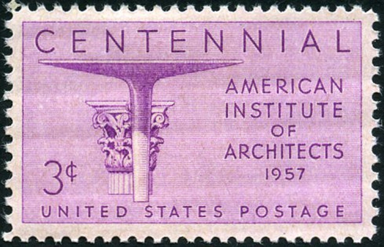 USA 1957 — American Institute of Architects Commemorative Stamp — Scott #1089