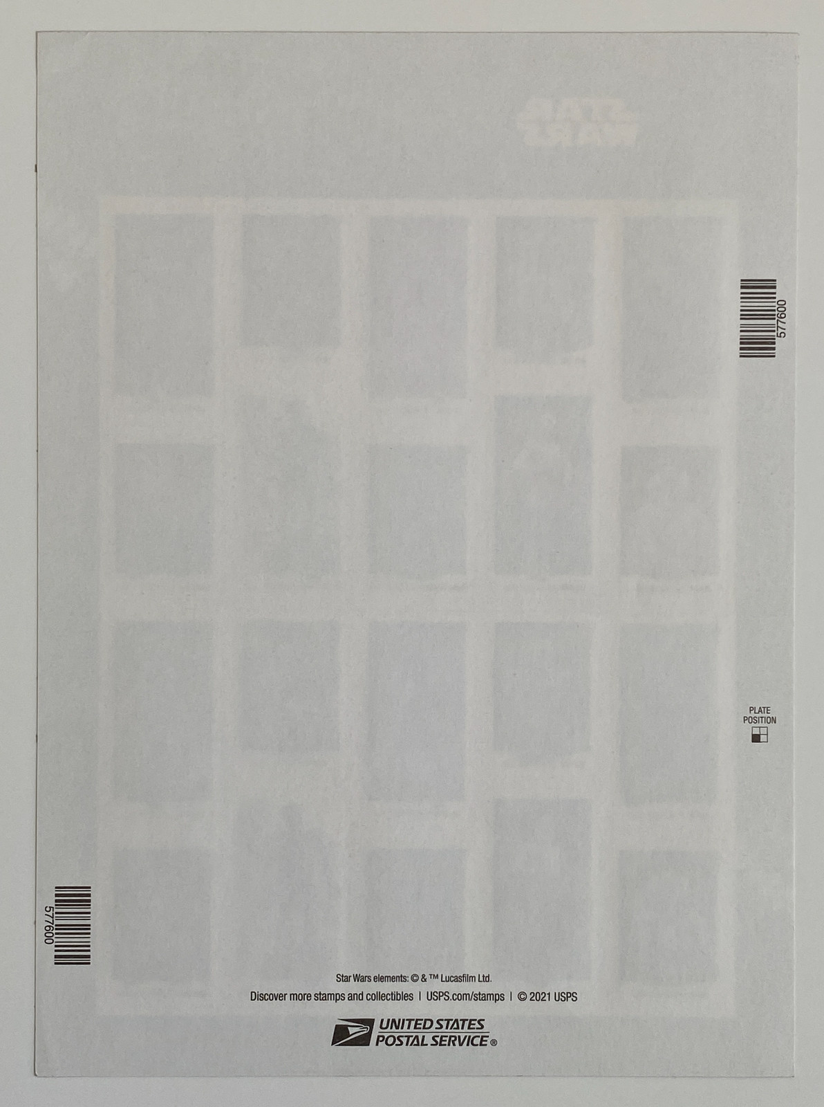 US Star Wars Droids Forever Stamp Sheet Scott #5573-5582a – Free Shipping