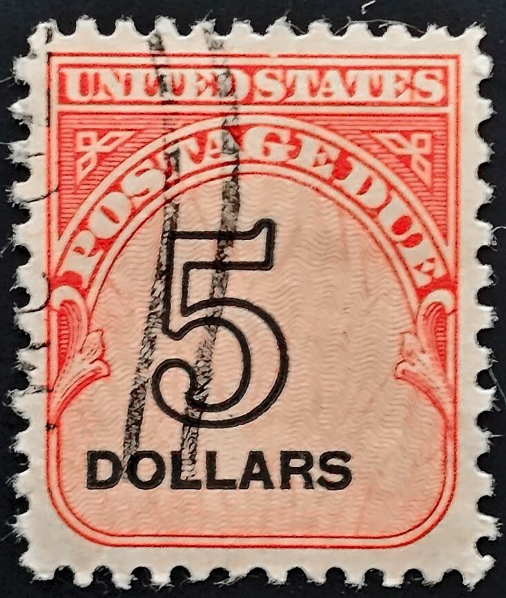1959 US Stamp Postage Due 5 Dollars Scott J 101 used