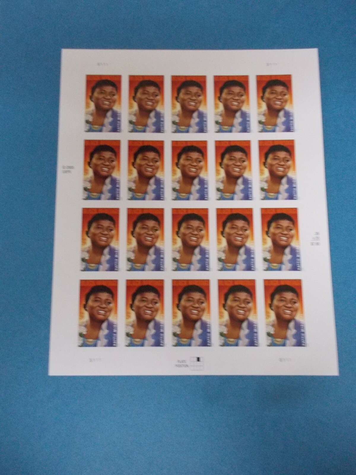 #3996 HATTIE MCDANIEL BLACK HERITAGE 2005/06 Sheet of 20 39 Cent Stamps MNH