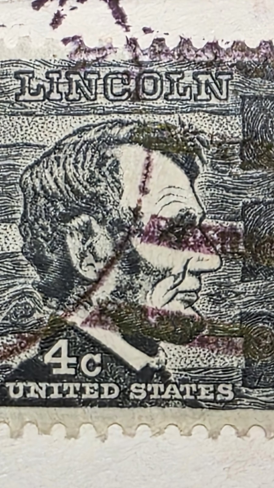 1965 U.S. 4¢ Abraham Lincoln Stamp on Original Airmail Cover Piece Postmarked…