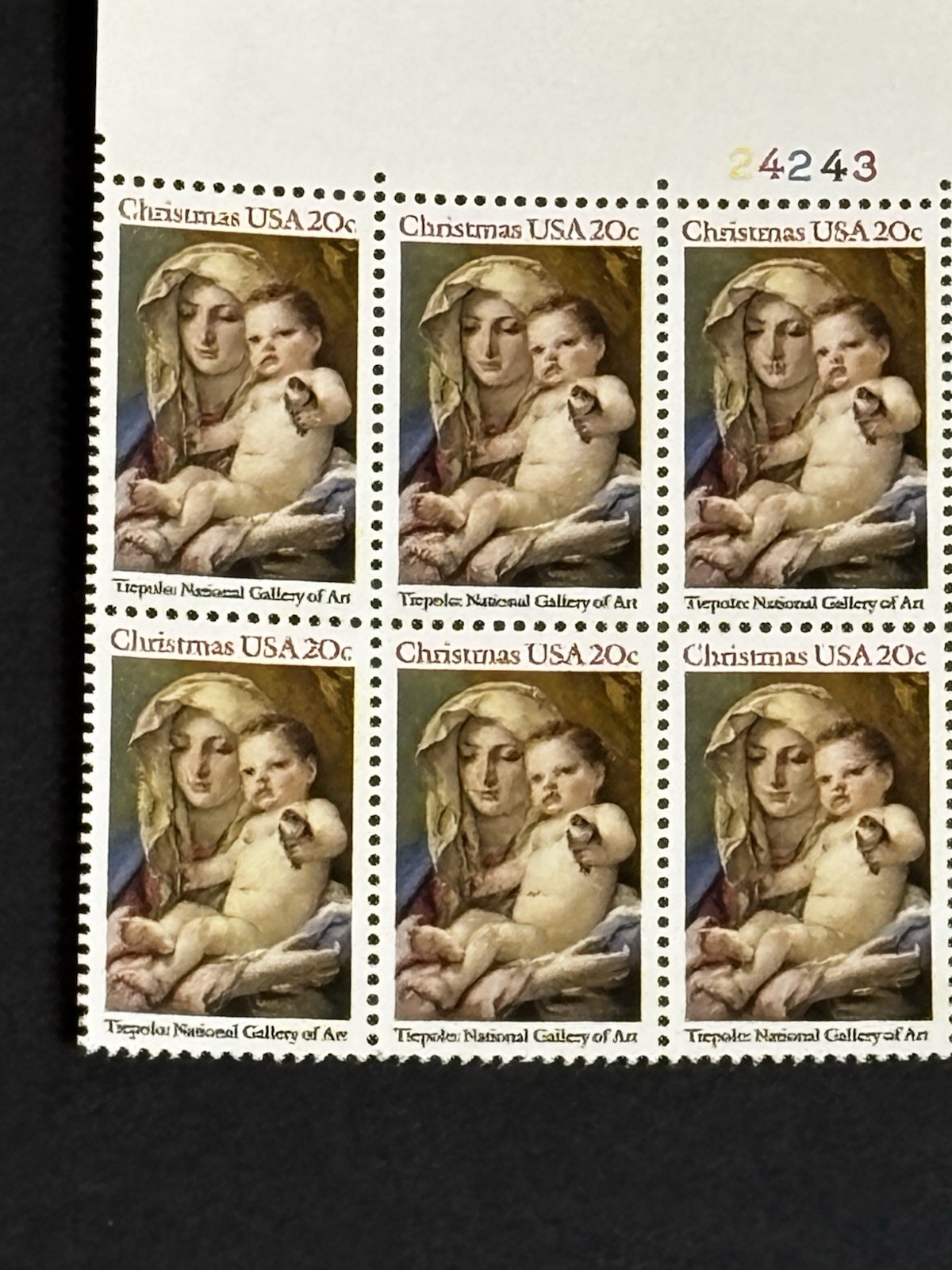 20 Christmas Madonna & Child Tiepolo 20¢ US Stamps Postage Mint NH