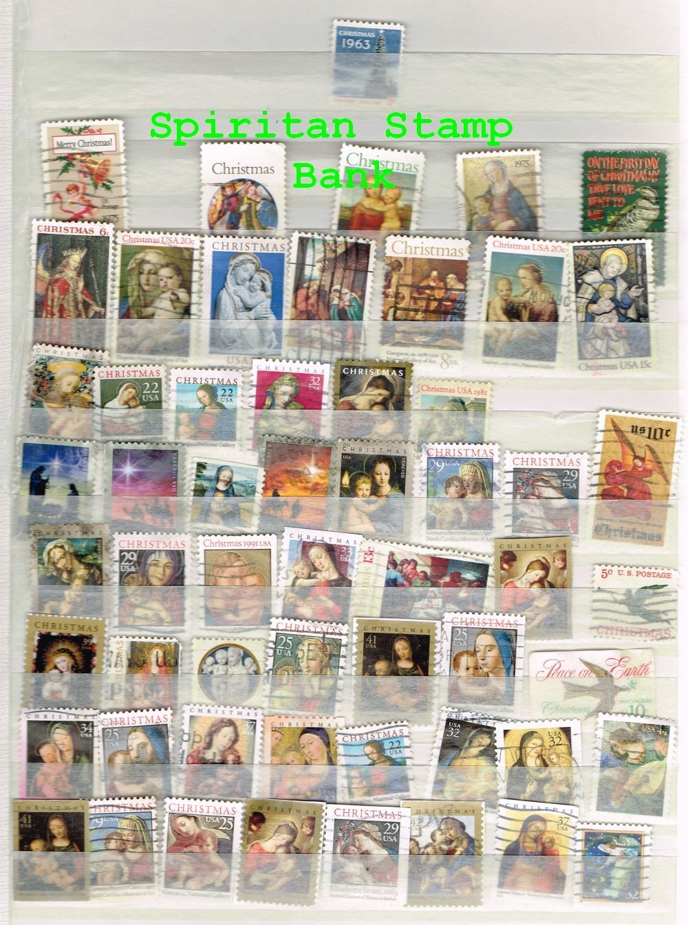 Christmas Religious Stamps: 56 Mint US Postage (11-067)