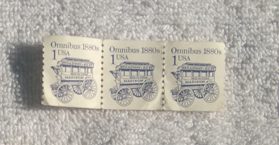 USPS Omnibus 1880s 1 Cent – 3 Unused Stamps