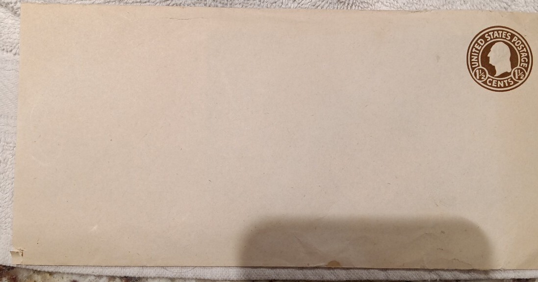 Rare U.S. George Washington 1 1/2 Cent Stamp -Brown Facing LH on envelope