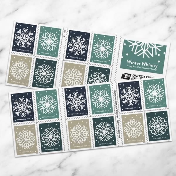 United States Postal Service Winter Whimsy First Class Postage Stamps (1…