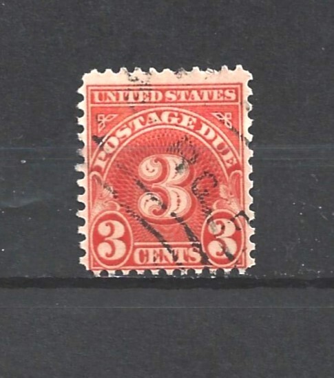 US Stamp-Scott # J72- 3c-Canc/VLH-NG-1930-Postage Due-Perf. 11