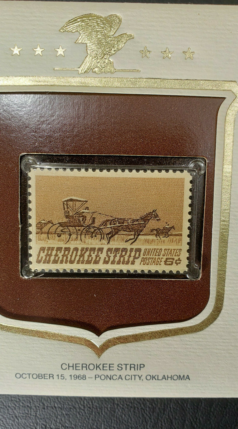 Cherokee Strip 6c stamp issued 1968 mint unused