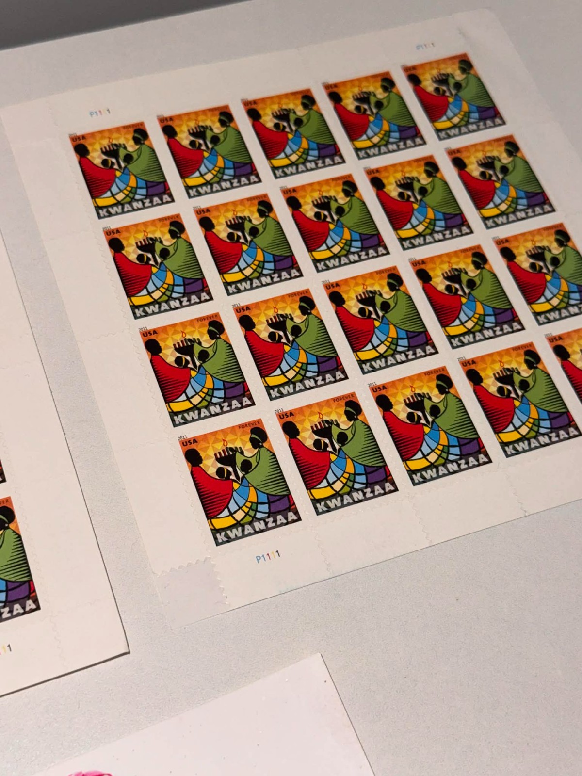2011 Kwanzaa USA Forever Stamps 2 Sheets of 20, total of 40 forever stamps #4584