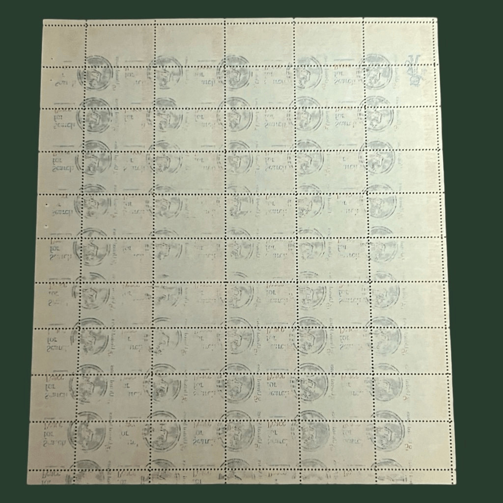Vintage MNH 1969 Scott #1382 College Football 6 Cent Stamp Sheet of 50 Stamps