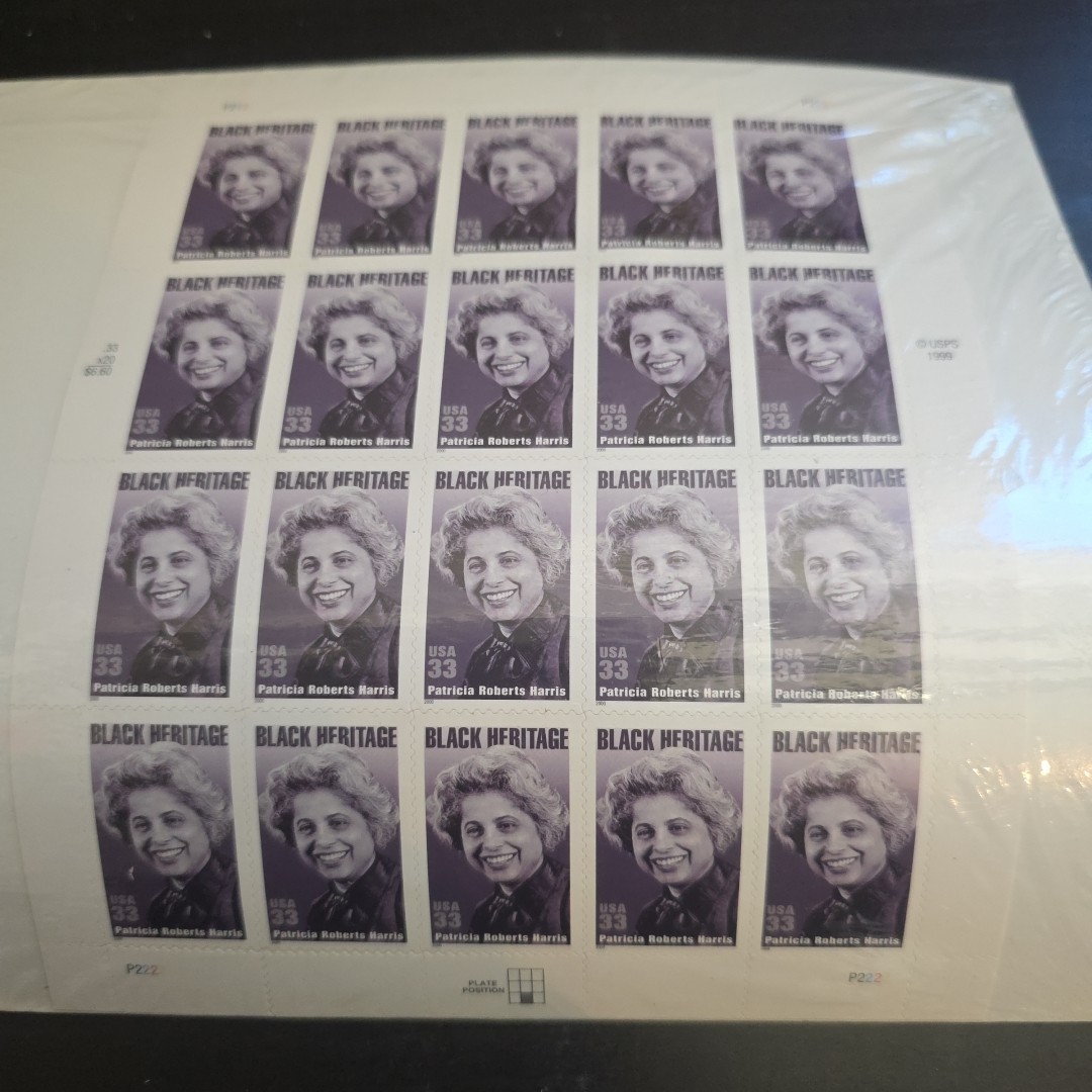 US 2000 SC 3371 33c Black Heritage, Patricia Roberts Harris, Sheet of 20 MNH
