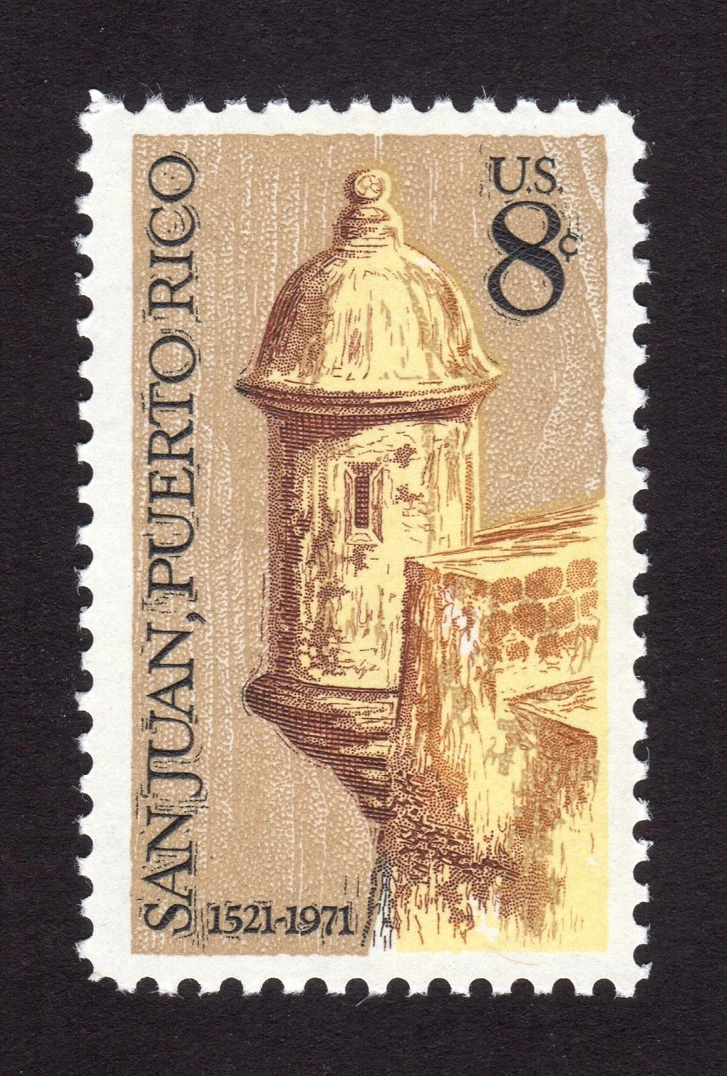 USA 1971 – Morro Castle, San Juan Puerto Rico 1521-1971 – MNH Stamp 🤩 Sc. #1437