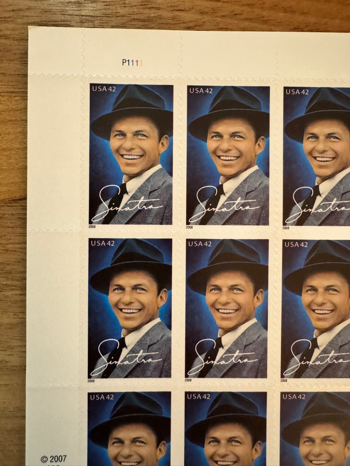 USPS 2007 Frank Sinatra 42¢ Commemorative Stamp Sheet – American Icon MNH