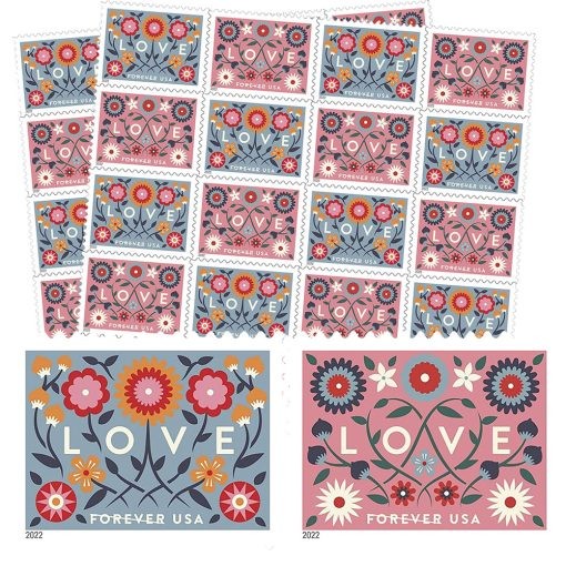 USPS Love 2022 Forever Stamps – Sheet of 20 Postage Stamps