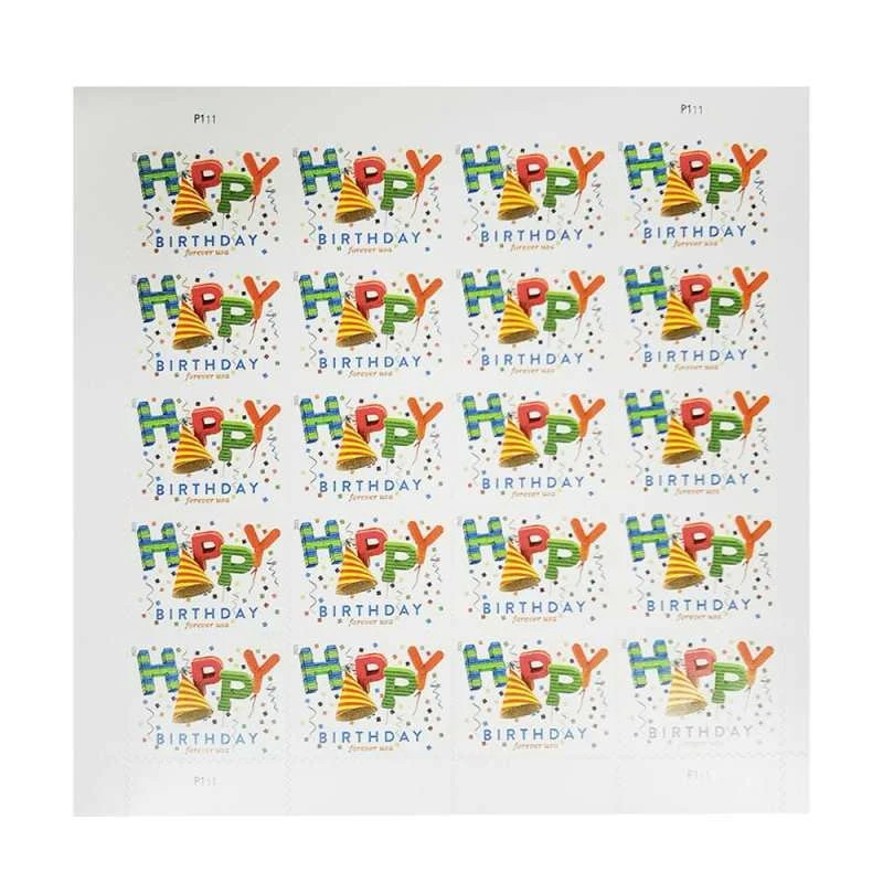 USPS Happy Birthday Forever Stamps 2021 – Sheet of 20 Postage Stamps