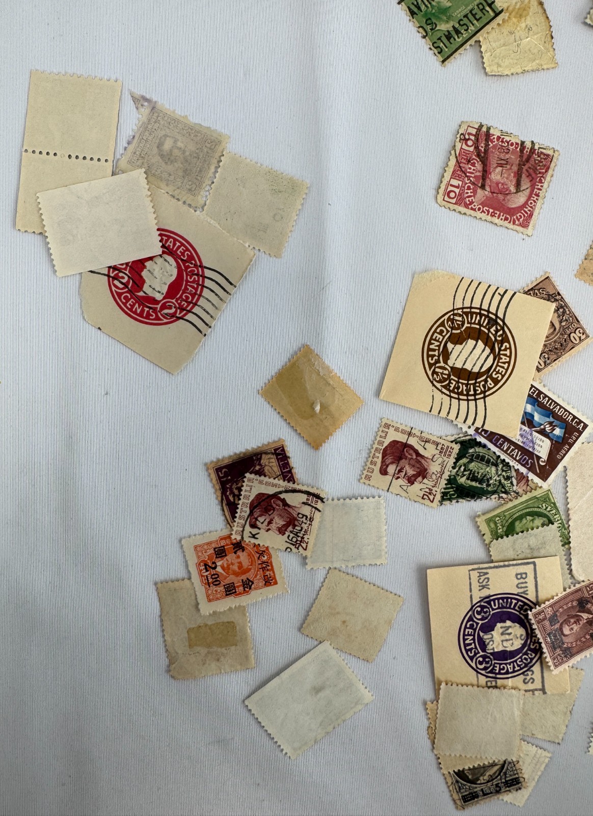 Worldwide Vintage Stamp Collection Lot 90+ Used Mint Stamps USA China Sweden