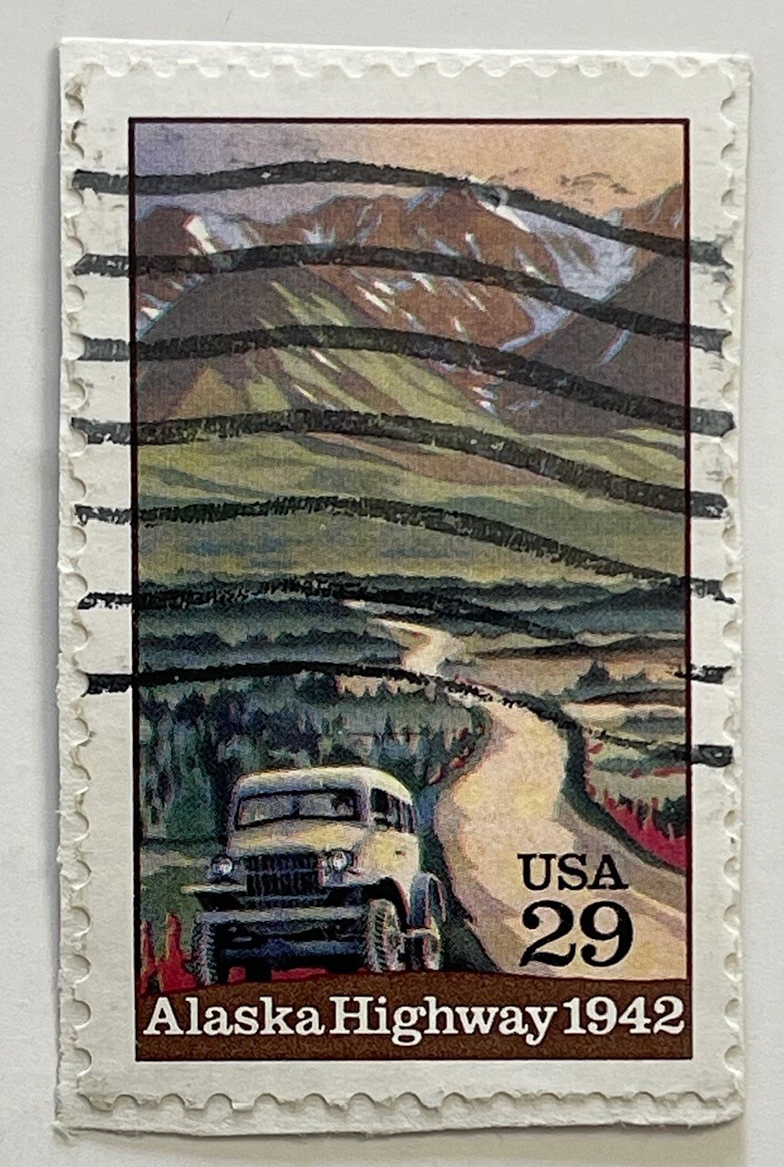 United States Postage Stamp 29 Cents Alaska Highway 1942 Canceled USA