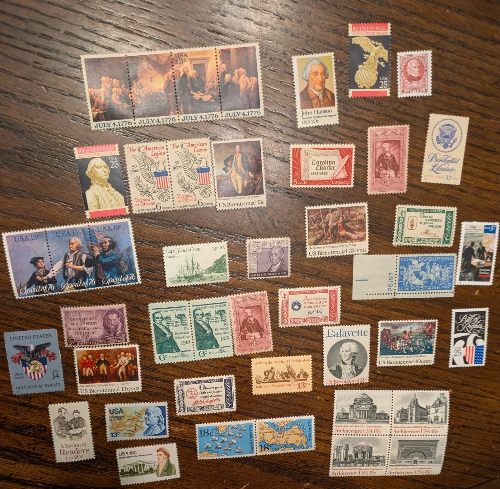 U.S. Postage Stamps US History 🦅