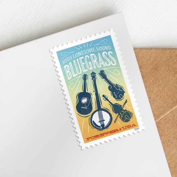 Bluegrass 2024 USPS First-Class Mail Forever Postage Stamps – 1 Sheet of 20