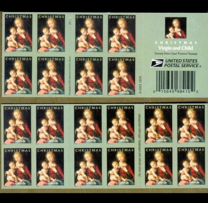 3 FULL BOOKS FOREVER STAMPS 60 USPS CHRISTMAS HOLIDAY