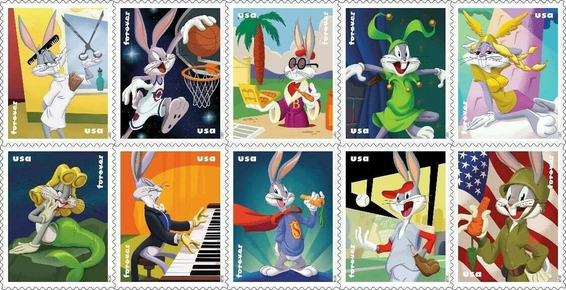 USPS 2020 Bugs Bunny Pane of 20