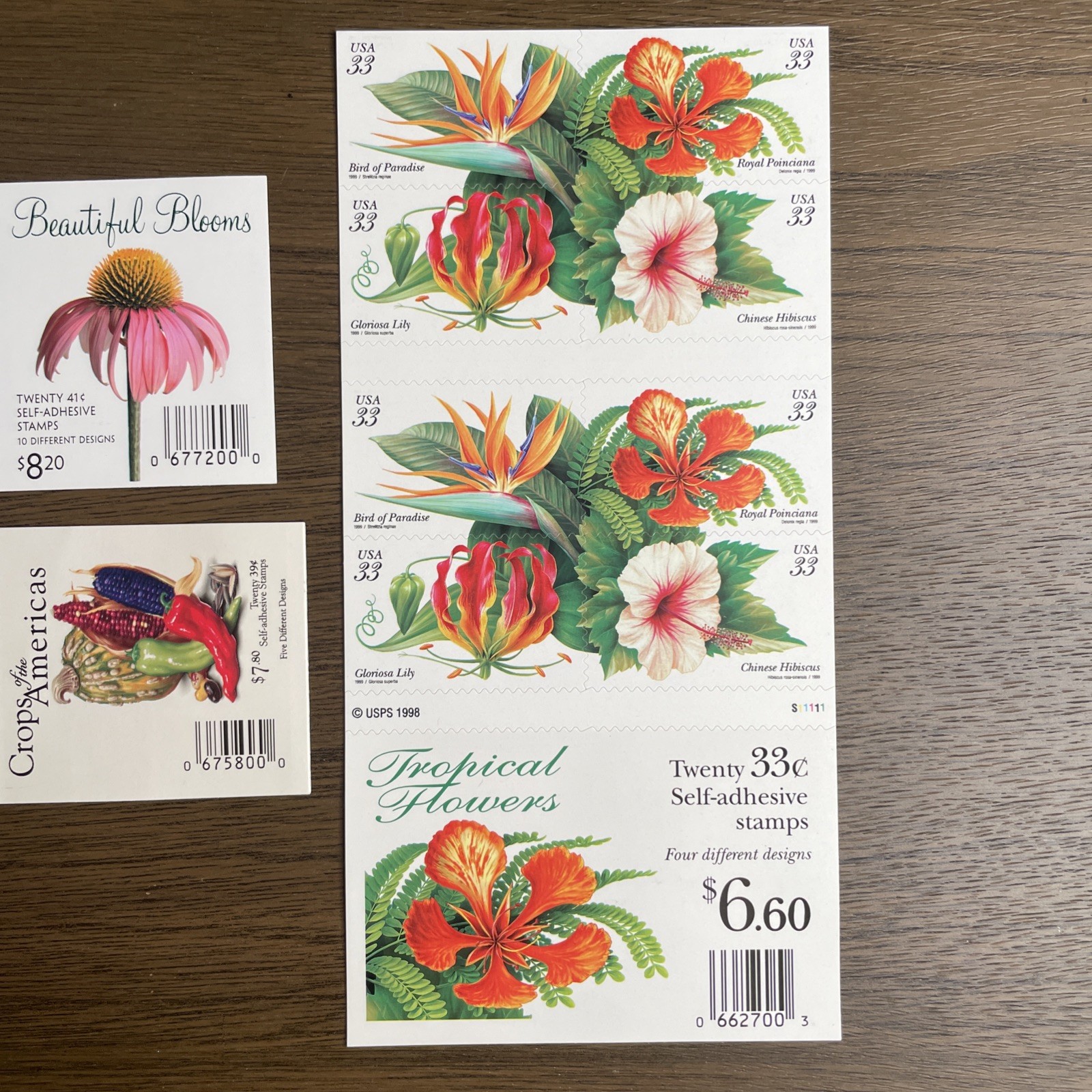 Vintage Tropical Flowers Beautiful Blooms and Crops of the Americas Stamps lot