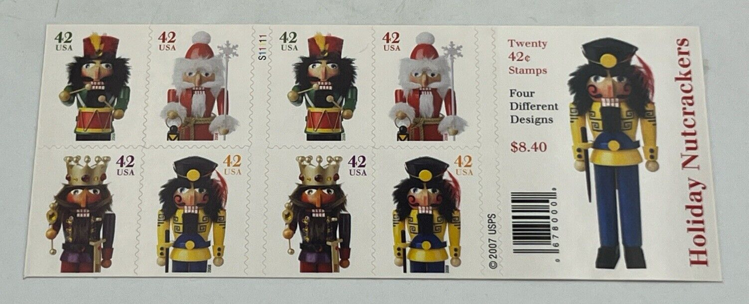US Stamp Scott #4363b 42 Cent Nutcrackers Booklet Pane of 20 MNH 2008