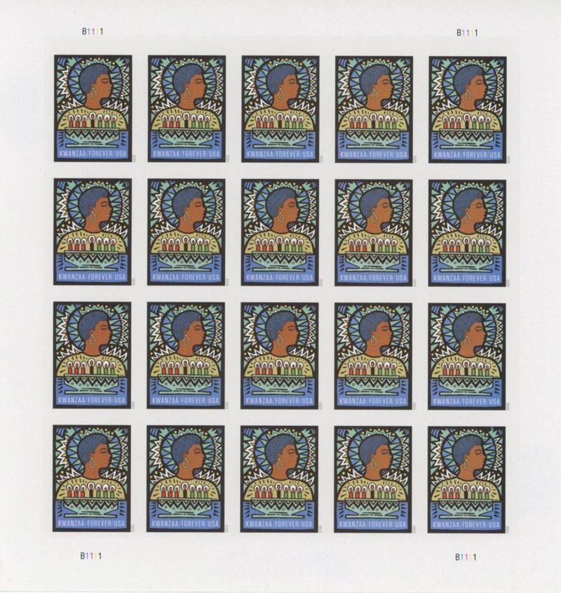 US SCOTT 5531 BOOKLET OF 20 KWANZAA (2020) FOREVER STAMPS MNH