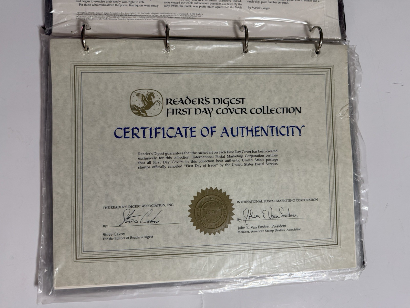 Reader’s Digest First Day Cover Collection w/ Binder And Stamps, 1981