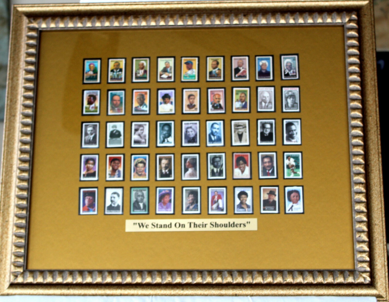 Black Heritage Stamp Collection- professionally mounted and framed. 