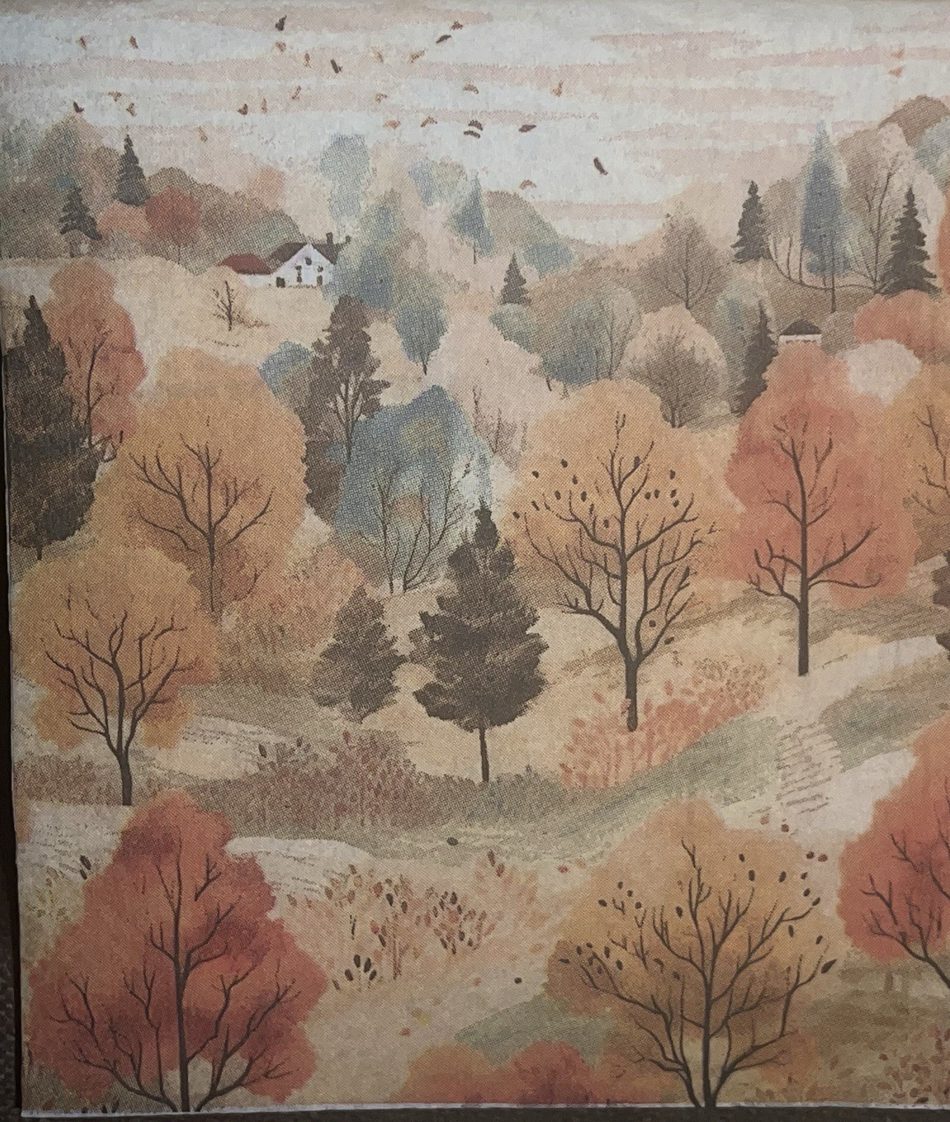 Three Paper LUNCHEON Decoupage Napkins/Art/Fall Scenery/autumn/country-6.5”