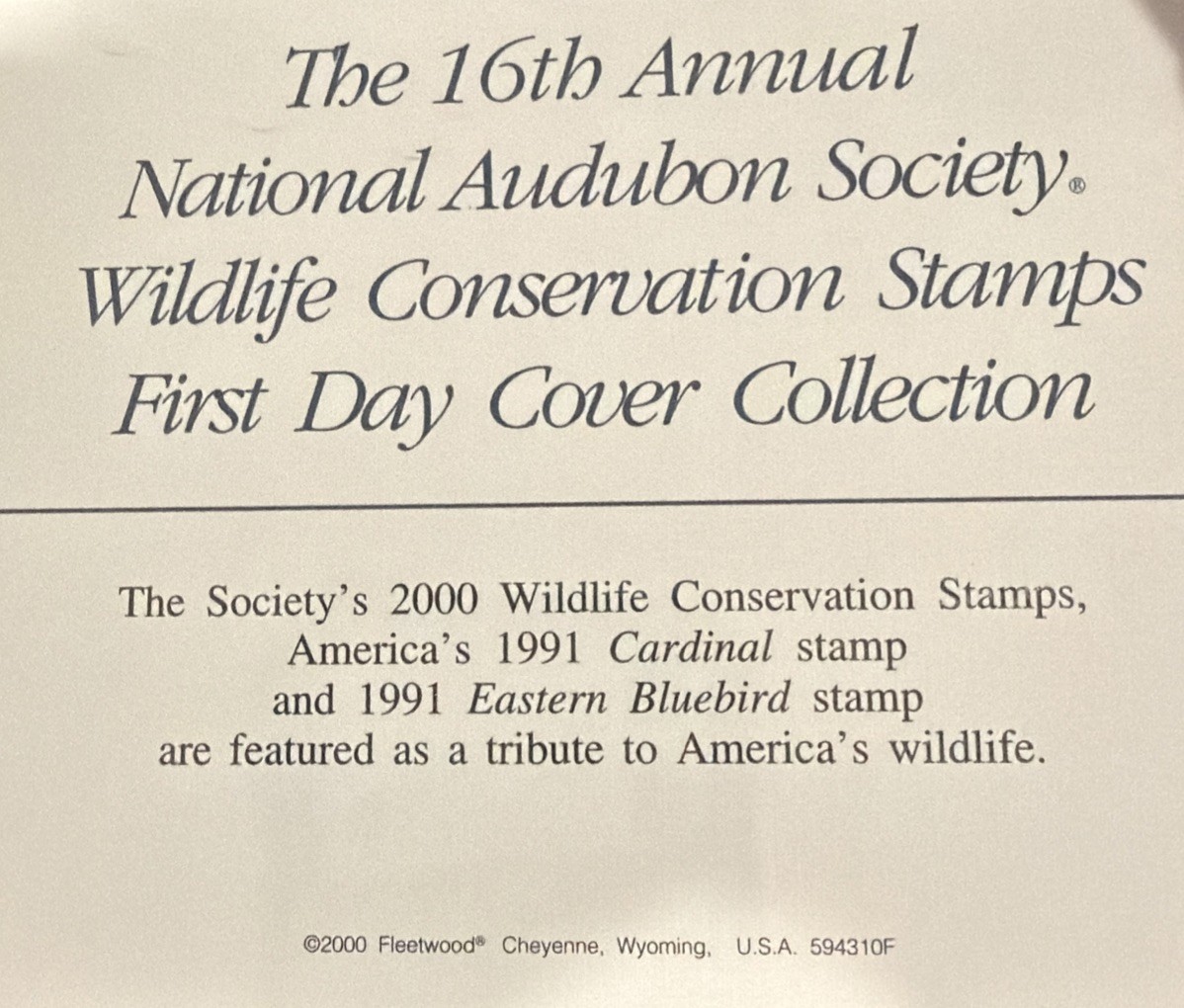 National Audubon Wildlife Conservation Stamps 2000 New York S12